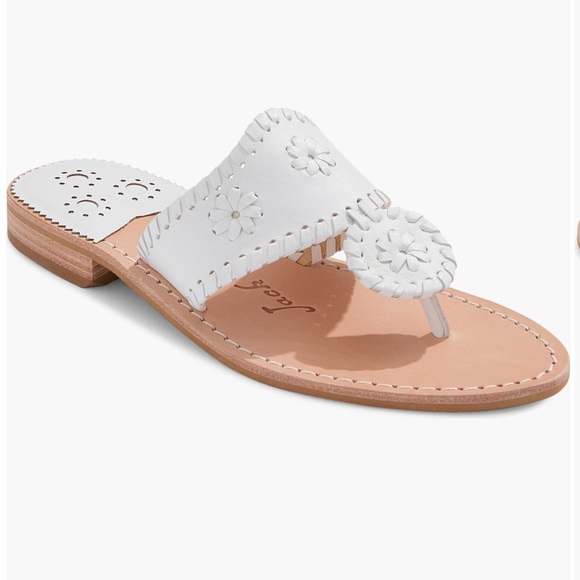 Jacks Flat Sandal size 8.5 White - Picture 1 of 5